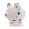 Bank Blue Multi Dot Bank - 1 Bank 7.75 Inches - Polka Piggy Money Saving - 3606Bl - Ceramic - Blue