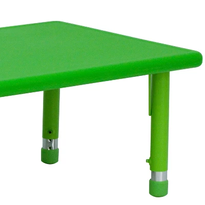 Emma And Oliver 24"W X 48"L Rectangular Plastic Height Adjustable Activity Table - Image 5