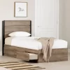 Arlen Mates Bed And Headboard Set Weathered Oak - South Shore