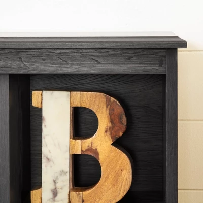 Twin Zach Bookcase Headboard Gray Oak - South Shore - Image 4