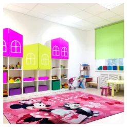 5'x7' Disney Minnie Mouse Pink Rug