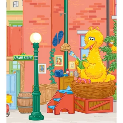 6'x10.5' Sesame Street Chair Rail Prepasted Mural Ultra Strippable - RoomMates - Image 3