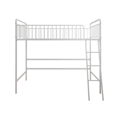 Twin Kaila Metal Loft Bed White - Room & Joy - Image 7