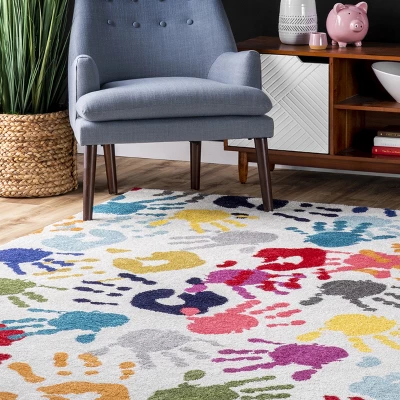 NuLOOM Pinkie Handprint Kids Area Rug - Image 8